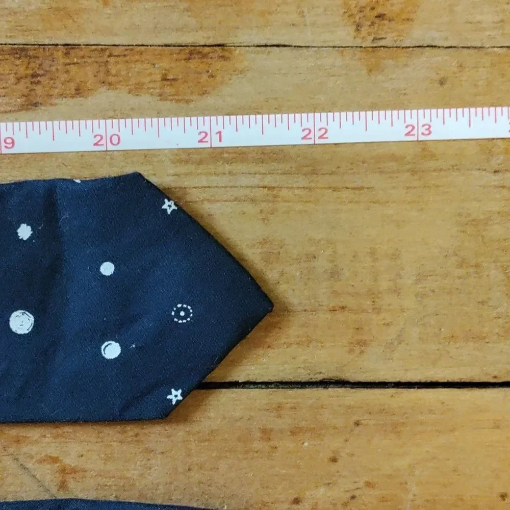 Old navy Tie Size 8 Boys Navy Blue White Design Easter Preppy Wedding Formal